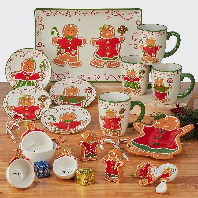 16oz 4pk Earthenware Holiday Magic Gingerbread Mugs - Certified International