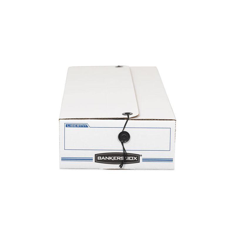Bankers Box® Liberty Check/Deposit Slip Storage Box, 9 x 23 x 4, WE/BE, 12/Carton