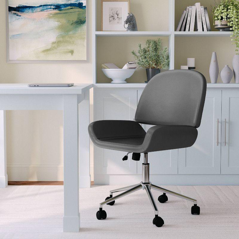 Hargrove Martha Stewart Upholstered Armless Swivel Home Office Chair