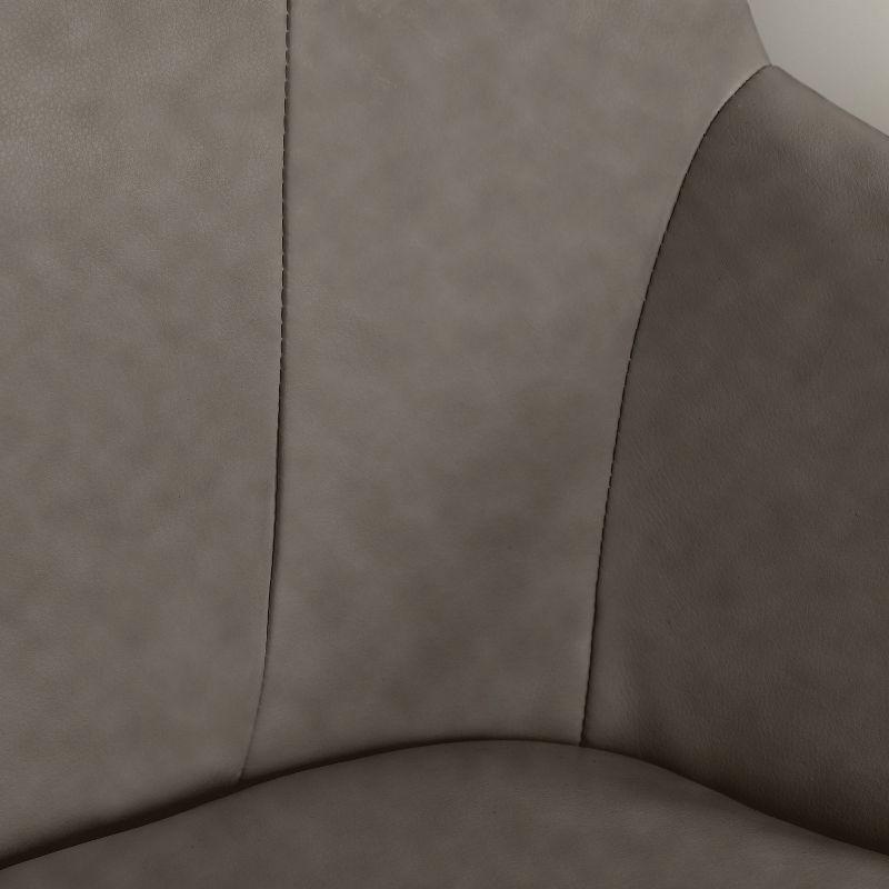 Serta Style Leighton Home Office Chair Gathering Dark Gray: Upholstered, Adjustable, with Fixed Arms
