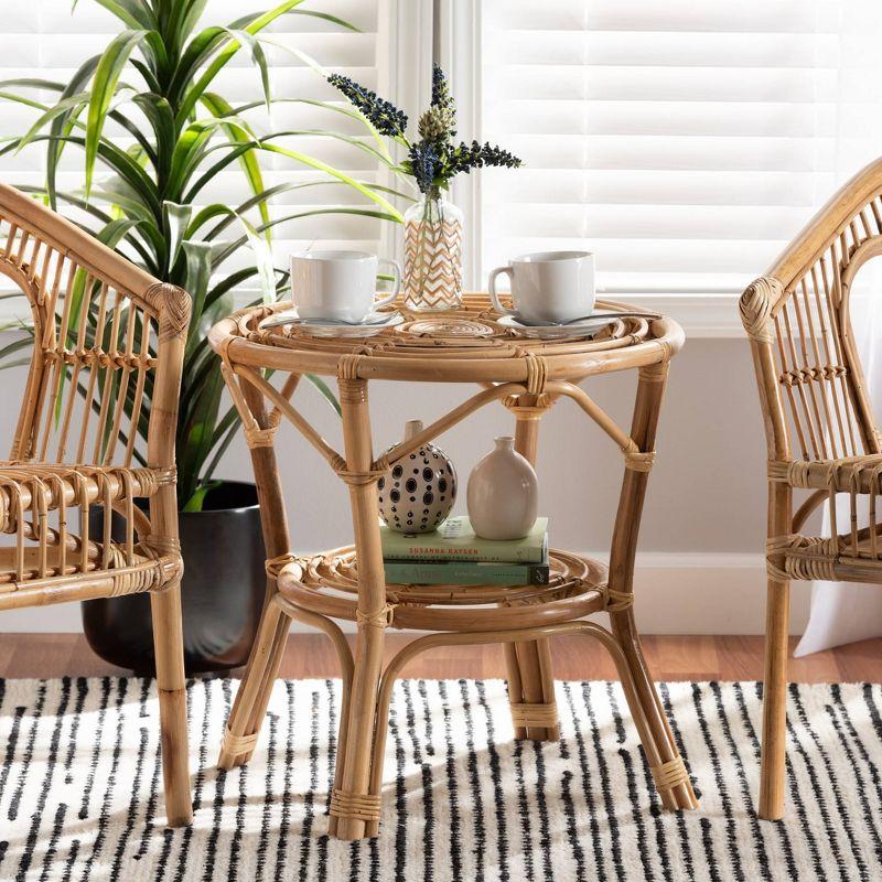 4 Legs Rattan Coffee Table with Storage