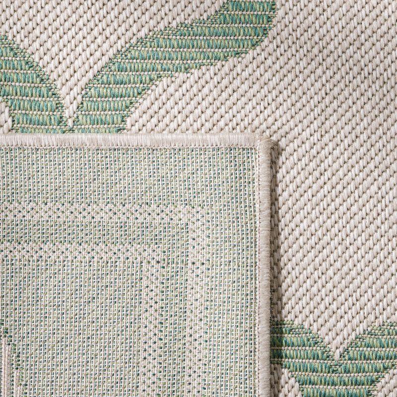 Bermuda BMU810 Power Loomed Indoor/Outdoor Machine Washable Area Rug - Beige/Green - 5'3"x7'6" - Safavieh