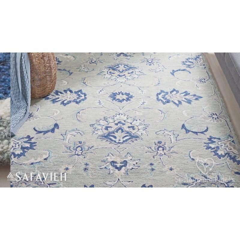 Micro-Loop MLP387 Hand Tufted Runner Rug - Grey/Blue - 2'3"x9' - Safavieh.