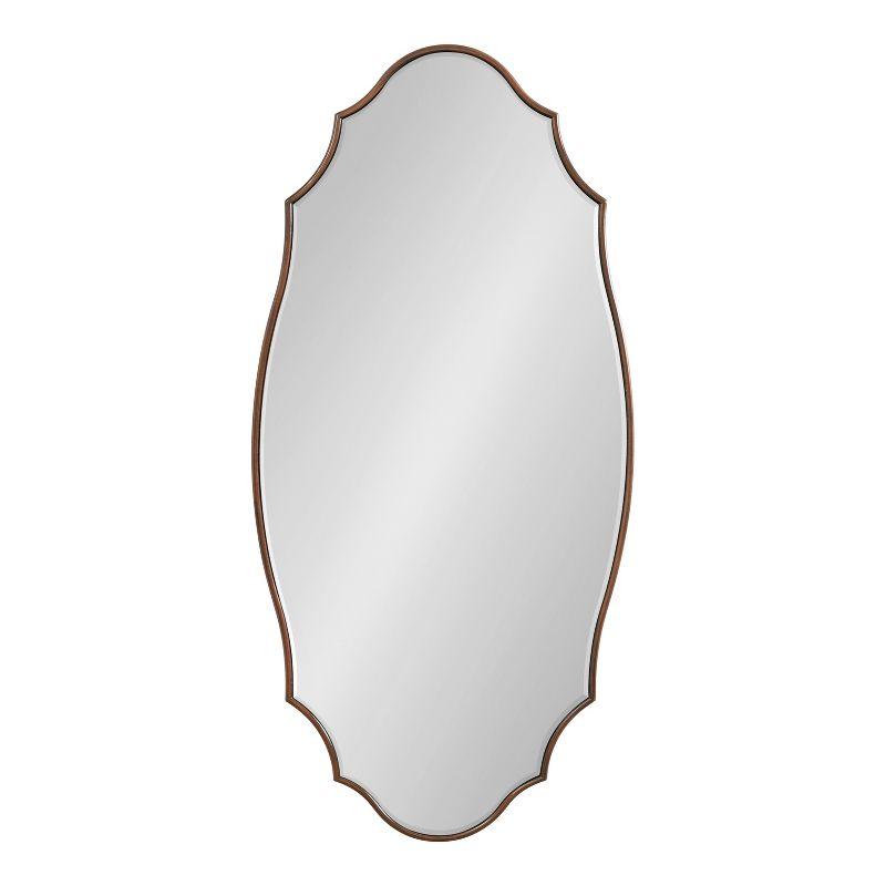 Kate and Laurel Leanna Scalloped Oval Wall Mirror