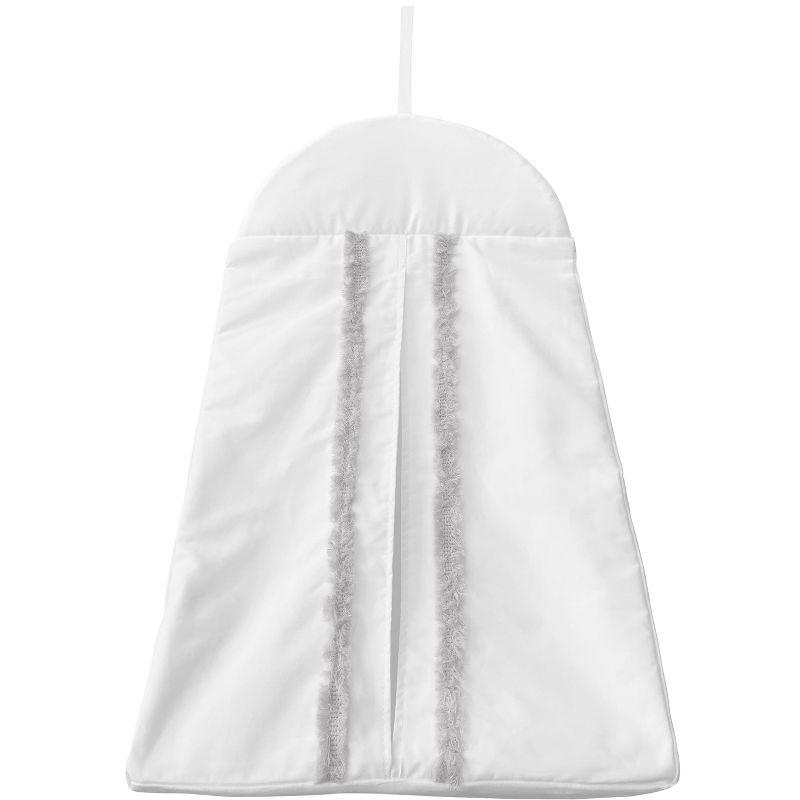 Sweet Jojo Designs Boy Girl Gender Neutral Unisex Baby Crib Bedding Set - Boho Fringe White and Grey Collection 4pc