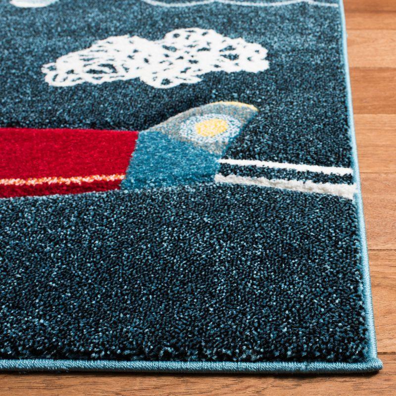 Carousel Kids  CRK167 Loomed Indoor Runner Rug - Navy/Ivory - 2'3"x6' - Safavieh