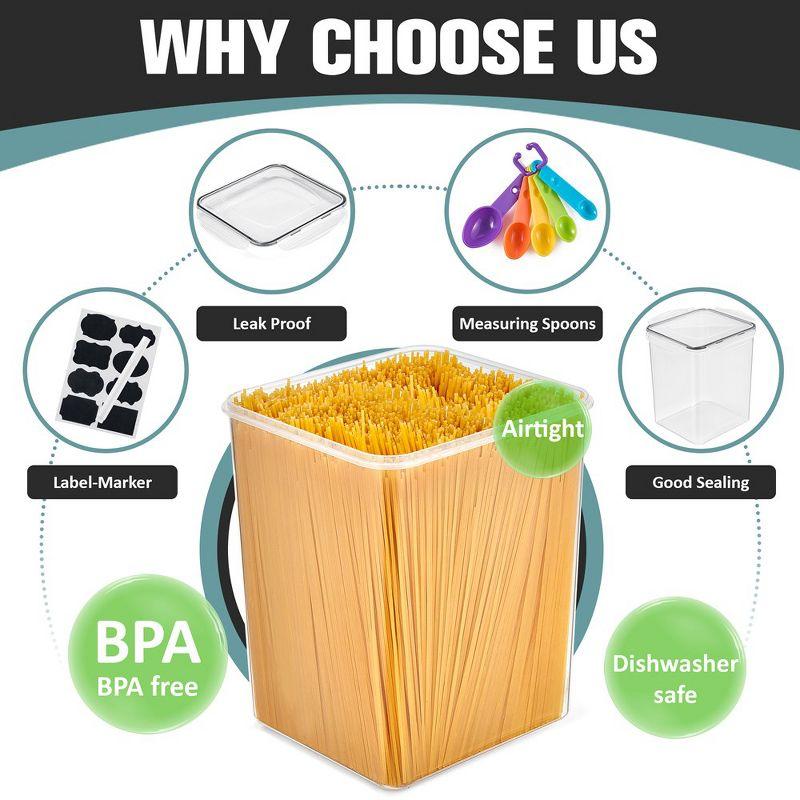 Sorbus 2 Pack Airtight (5qt/170oz) Food Storage Containers with Lids, Labels & Marker -Store Baking Supplies, Sugar, Flour, Rice and More -BPA Free