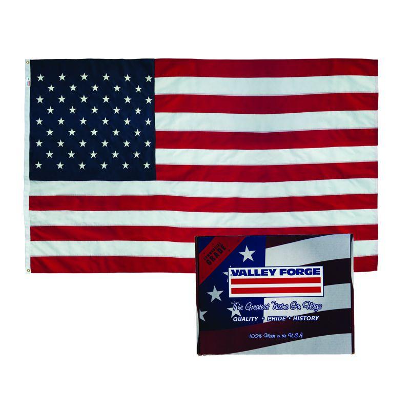 Valley Forge 5' x 8' Multicolored Nylon American Flag