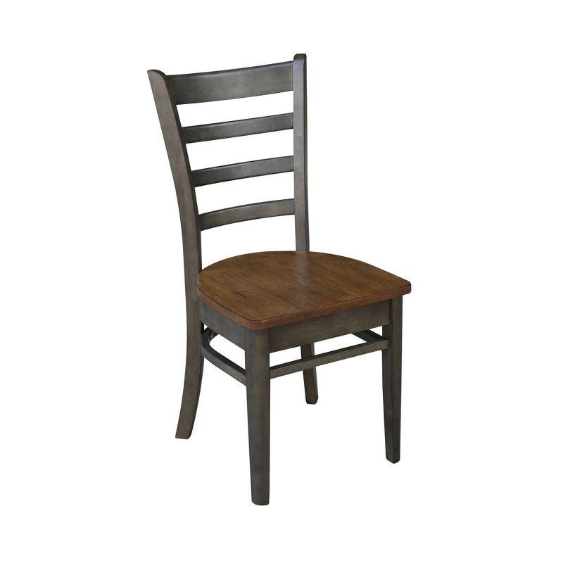 Emily High Ladderback Black Wood Side Chair