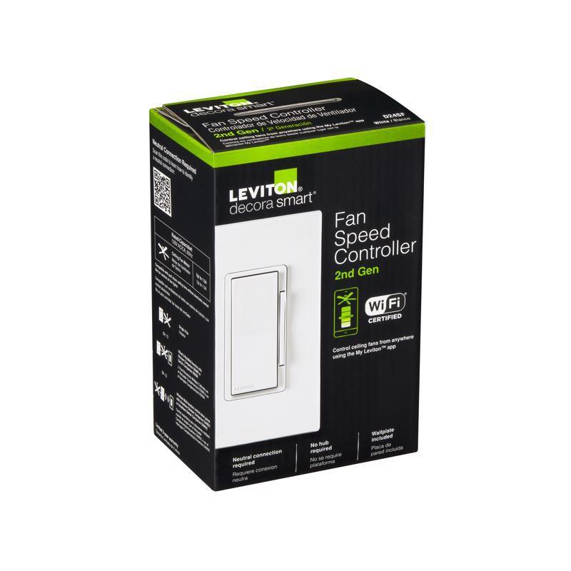 Leviton Decora Rocker Fan Control Switch White 1 pk