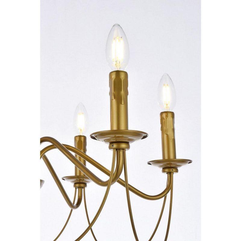 Elegant Lighting Westley 6 lights pendant in brass