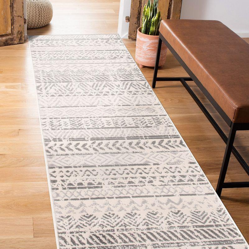 World Rug Gallery Geometric Distressed Bohemian Area Rug