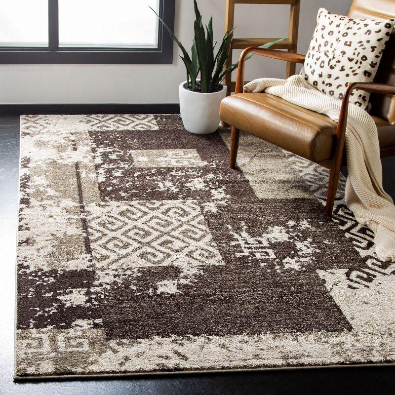 Abstract Shag Elegance 8' x 10' Synthetic Gray Area Rug