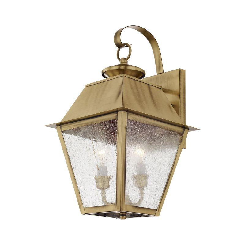 Livex Lighting Mansfield 2 - Light Wall Light in  Antique Brass
