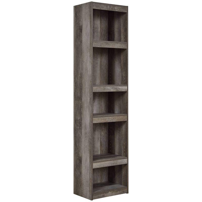 71.97" Gray Adjustable Oak Grain Storage Pier with Cubes