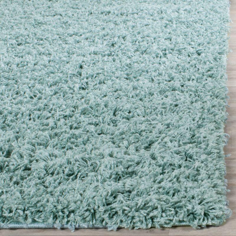 Athens Shag SGA119 Power Loomed Indoor Area Rug - Seafoam - 6'7"x6'7" - Safavieh