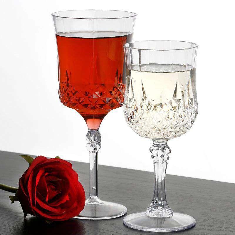 11 oz. Crystal Cut Plastic Wine Goblets