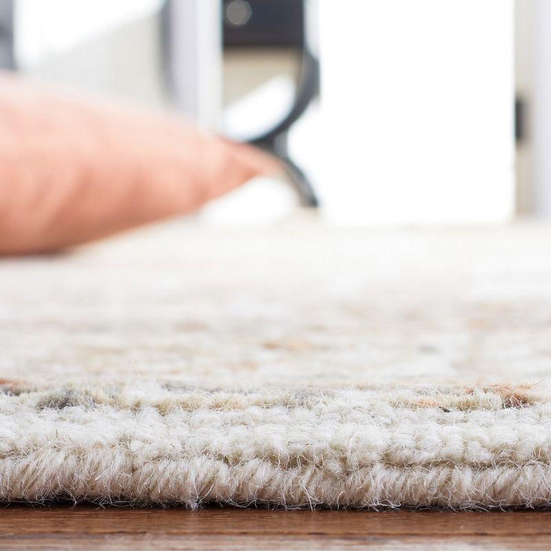 Ivory Wool & Cotton Handmade Tufted Round Rug