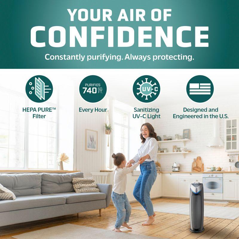 Germ Guardian Air Purifier with HEPA Filter and UVC Black