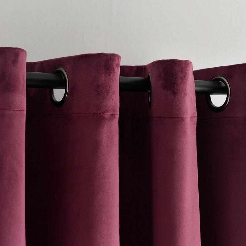 Prima Velvet Solid Blackout Polyester Curtain