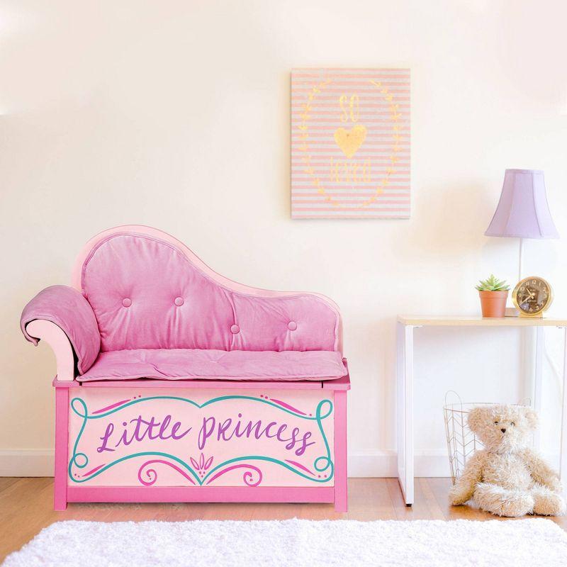 Princess Kids 12'' Hanging Chaise Lounger and Ottoman