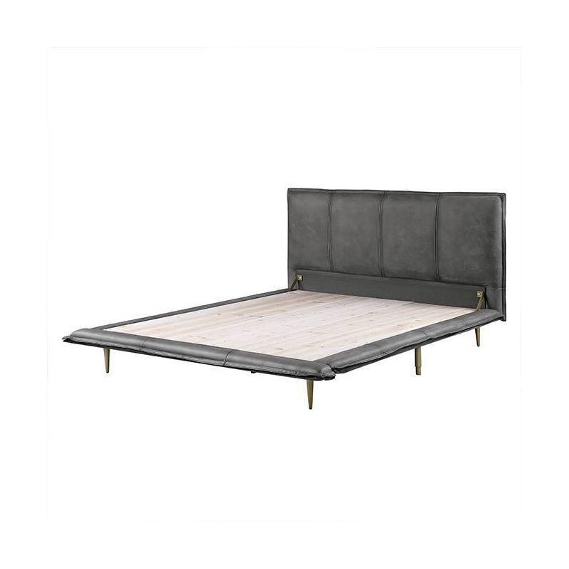 Helios Leather Upholstered Platform Bed