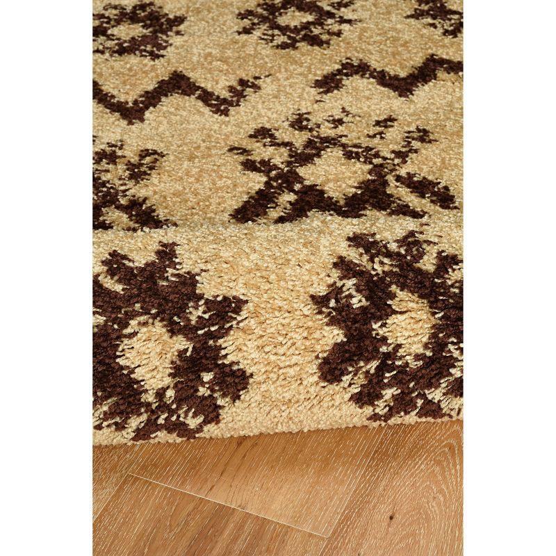 Camel Brown Moroccan-Inspired 5' x 7' Shag Rug