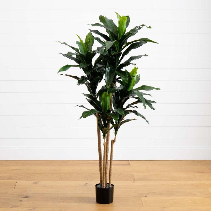 Nearly Natural 5-ft Dracaena Plant UV Resistant (Indoor/Outdoor)