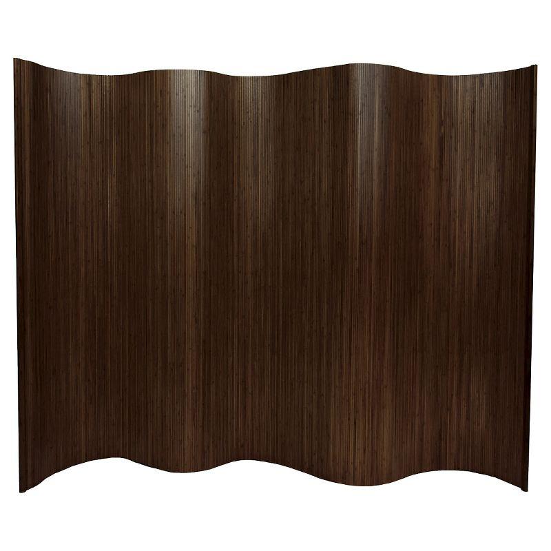 6 ft. Tall Bamboo Wave Screen - Dark Mocha