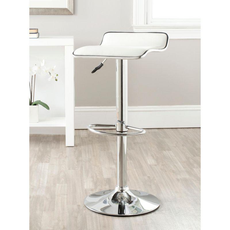 Chaunda Swivel Bar Stool - White - Safavieh