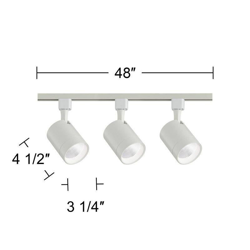 Pro Track 3-Head 15W LED Ceiling Track Light Fixture Kit Floating Canopy Spot Light Dimmable Adjustable White Modern Kitchen Bathroom Dining 48" Wide