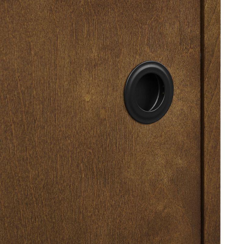 Byron Media Console Brown/Black - Crosley: Sliding Door, Adjustable Shelf, Cable Management