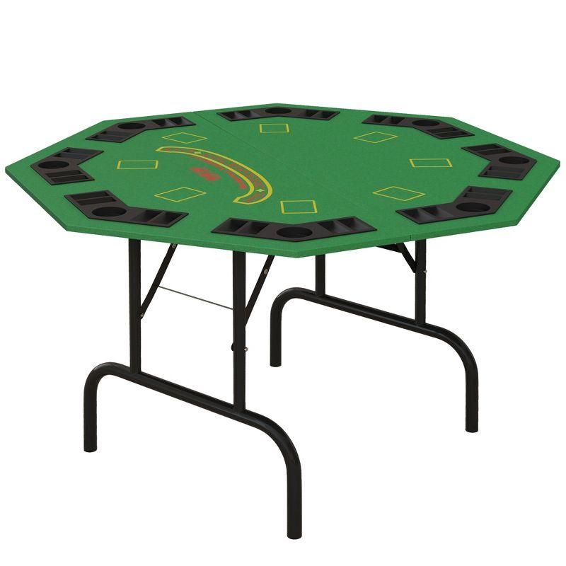 Soozier 47.25'' 8 - Player Foldable Poker Table