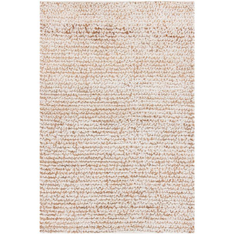 Classic Shag SG640 Hand Woven Area Rug - White/Beige - 4'x6' - Safavieh.