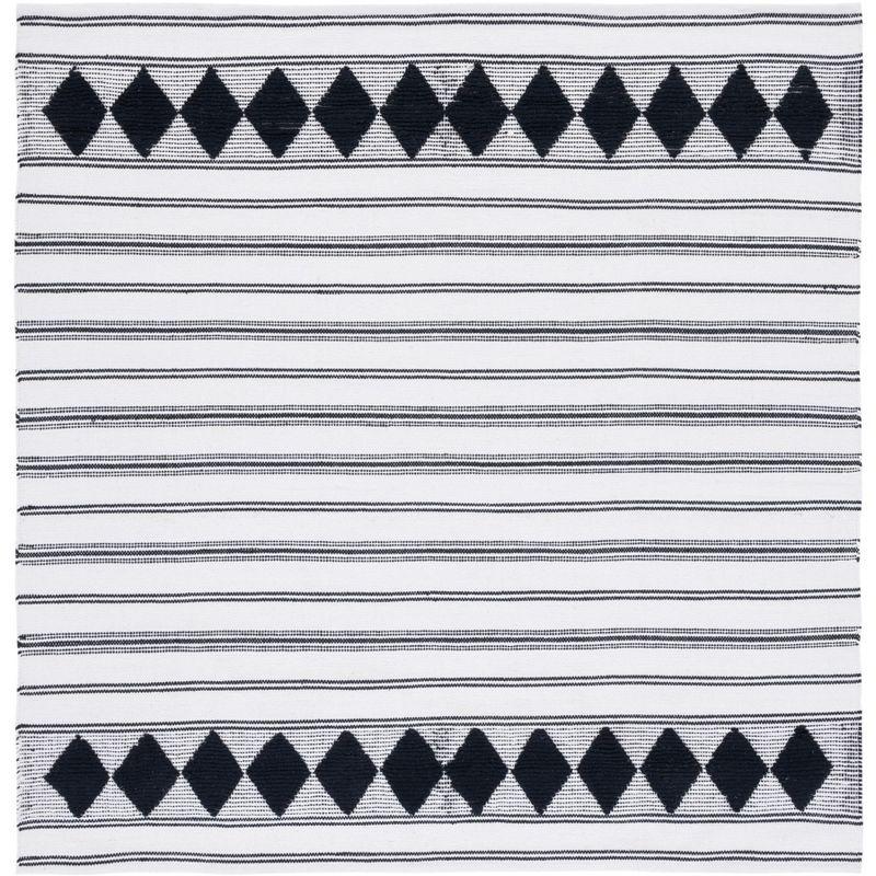 Montauk MTK708 Hand Woven, Flat Weave Indoor Area Rug - Black/Ivory - 6'x6' - Safavieh