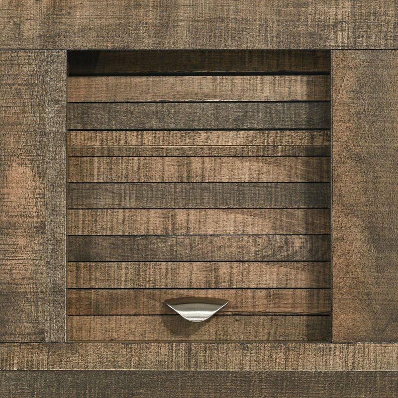 King Beckett Bookcase Panel Bed Walnut - Picket House Furnishings: Built-In Speakers, USB Port, Touch Lighting