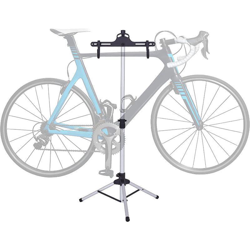 Adjustable Freestanding Silver and Black Bike Storage Rack