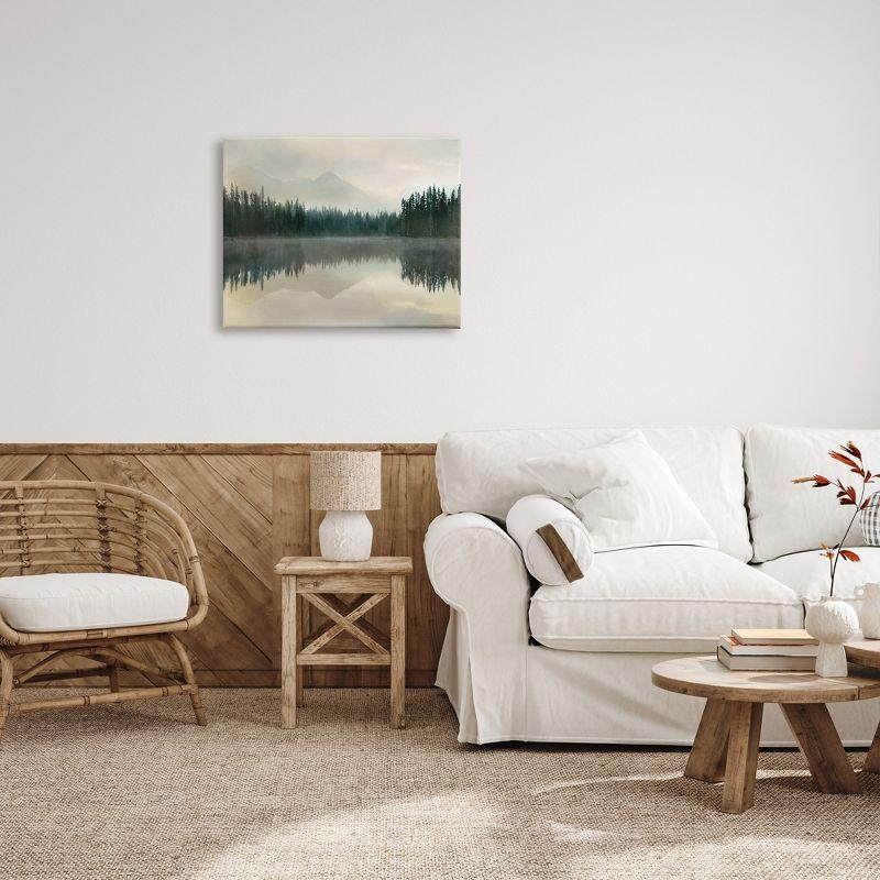 Stupell Industries Foggy Lake Forest Landscape Soft Nature Water Reflection by Danita Delimont - Photograph