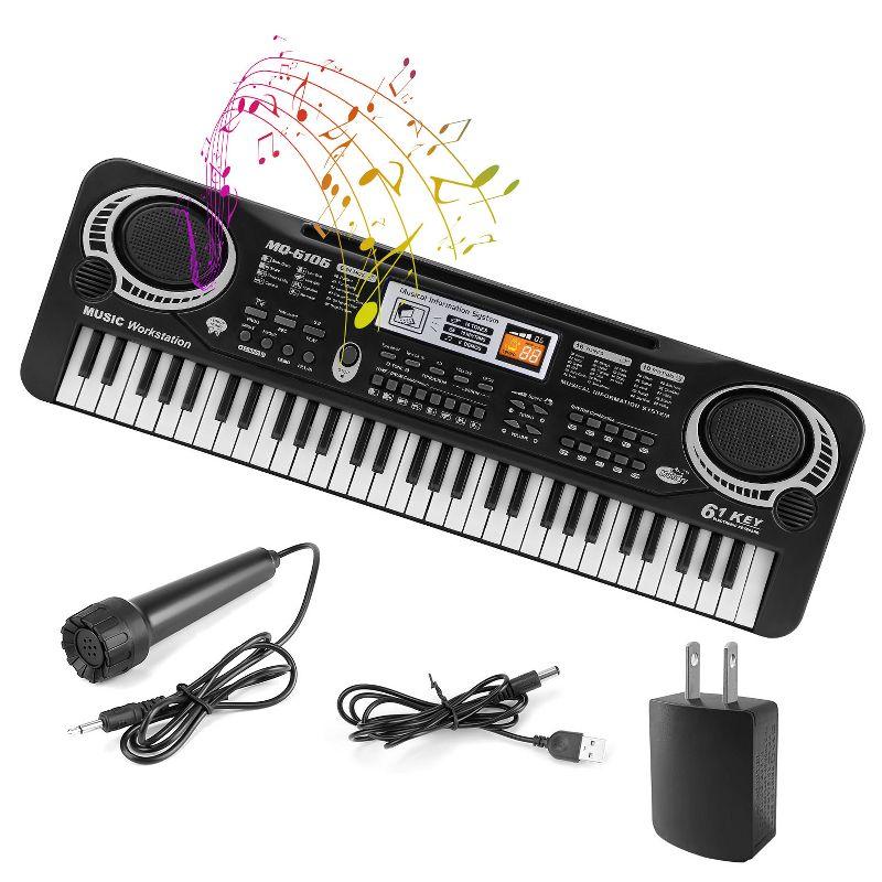 iMounTEK iMounTEK 61-Key Kids Electronic Keyboard with Microphone Multifunctional Music Toy