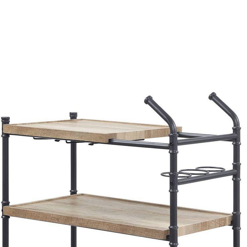 Brantley 30" Bar Serving Carts Oak and Sandy Black - Acme Furniture