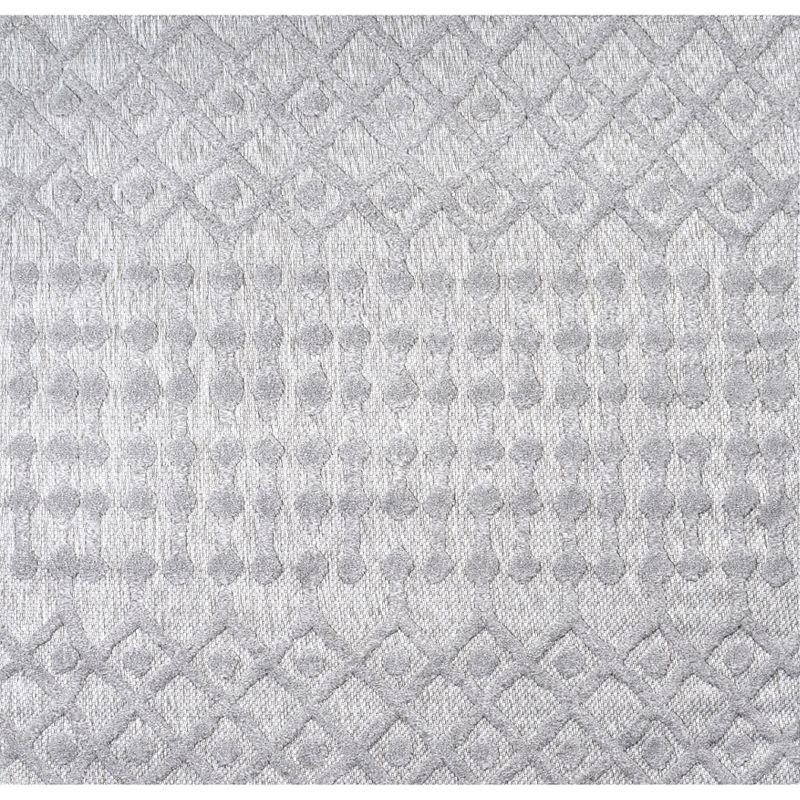 Vintage Moroccan Diamond 5' Square Light Gray Indoor/Outdoor Rug