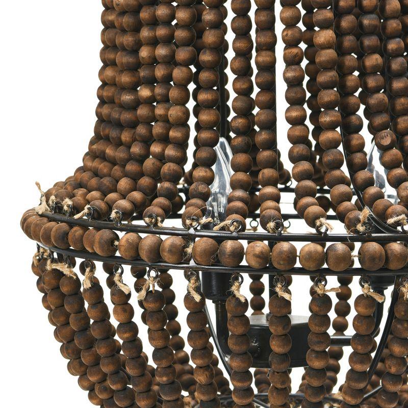 Storied Home Draped Wood Bead Chandelier