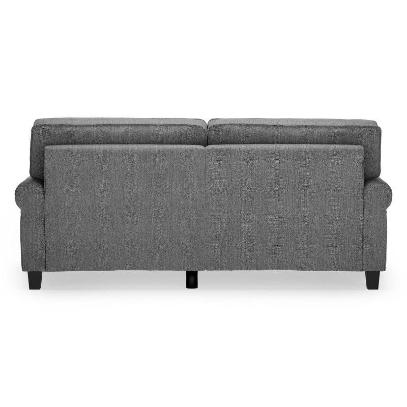 Serta Copenhagen 78" Rolled Arm Sofa, Easy Care Fabric, Soft Pillow Back, Pocket Coil Seat Cushions