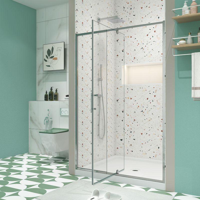 RAY'S RUGS & FLOORING LLC 12RRFR142461LTS 38-42" W x 71" H Pivot Frame Sliding Shower Door with 6mm Tempered Glass