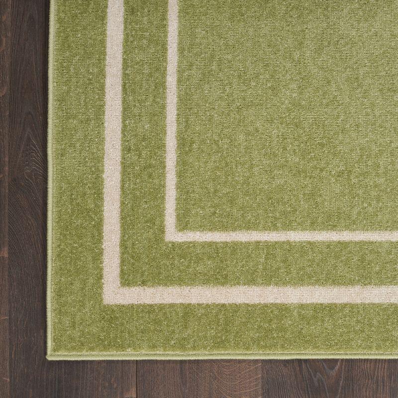 Essentials Green Ivory Solid Round 3'x5' Outdoor Rug