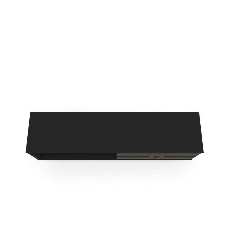 Liberty 2 Shelves and 2 Doors TV Stand for TVs up to 60" Black - Manhattan Comfort