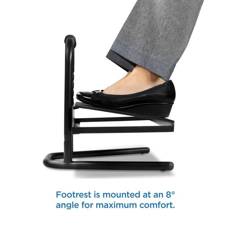 Mount-It! Height Adjustable Footrest for Standing and Sitting, Under The Desk Footrest with Handle