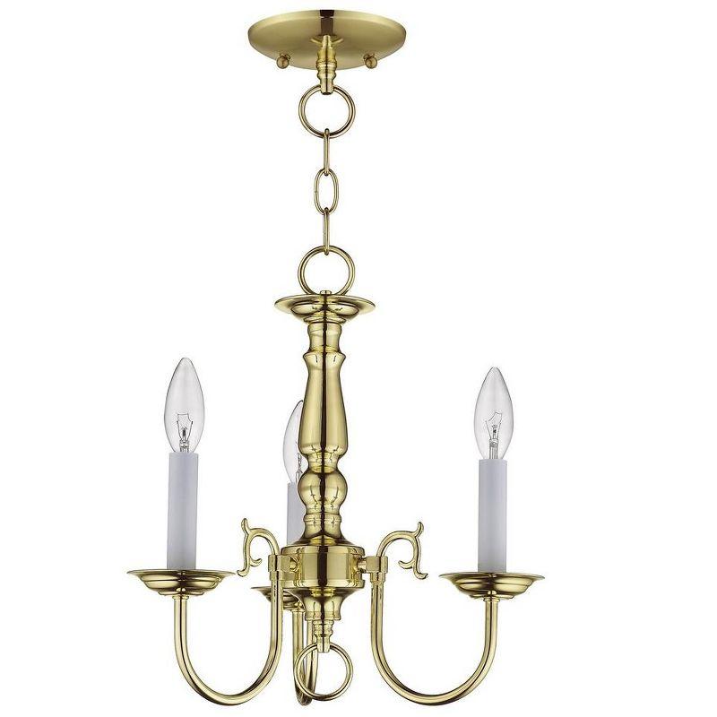 Livex Lighting Williamsburgh 3 - Light Chandelier in  Polished Brass