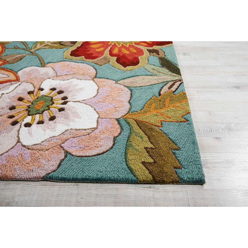 Nourison Fantasy FA18 Aqua Area Rug 5' x 7'6"