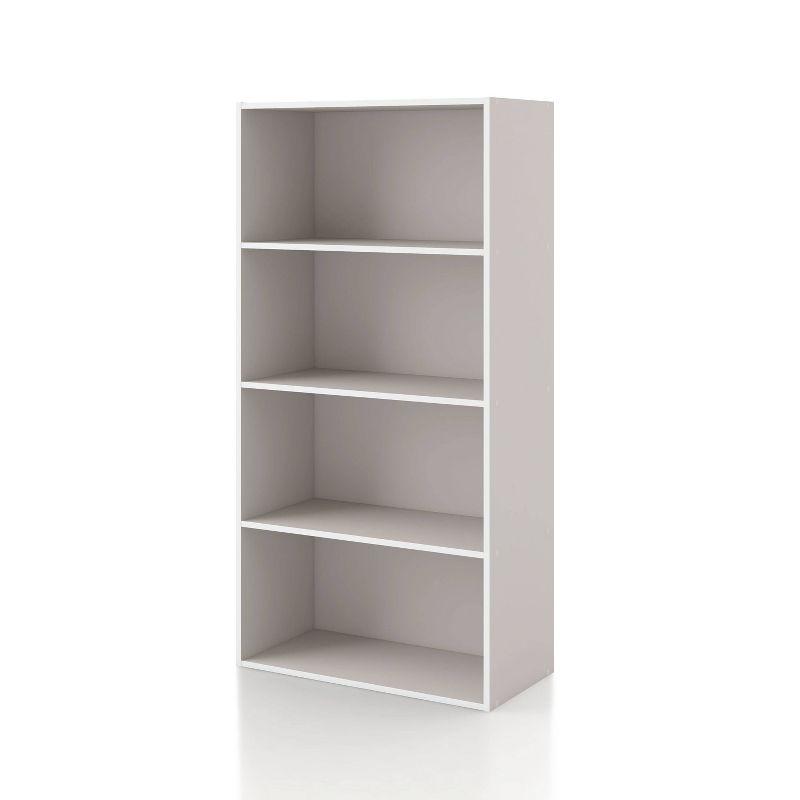 Quincy Taupe Grey 4-Tier Stackable Composite Bookcase